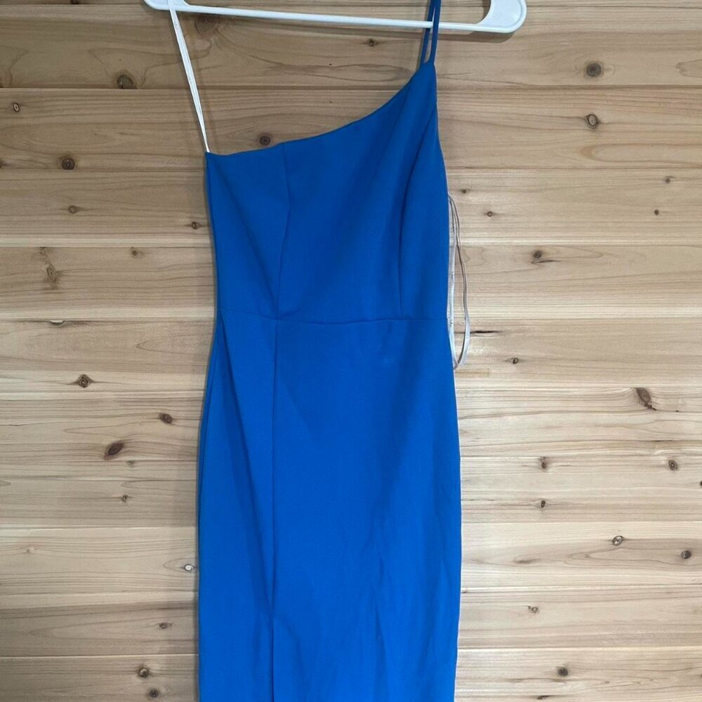Lulus Blue One Shoulder Dress - Picture 2 of 5